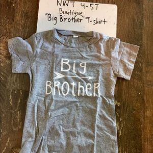 NWOT 4-5T Boutique “Big Brother” Grey T-Shirt